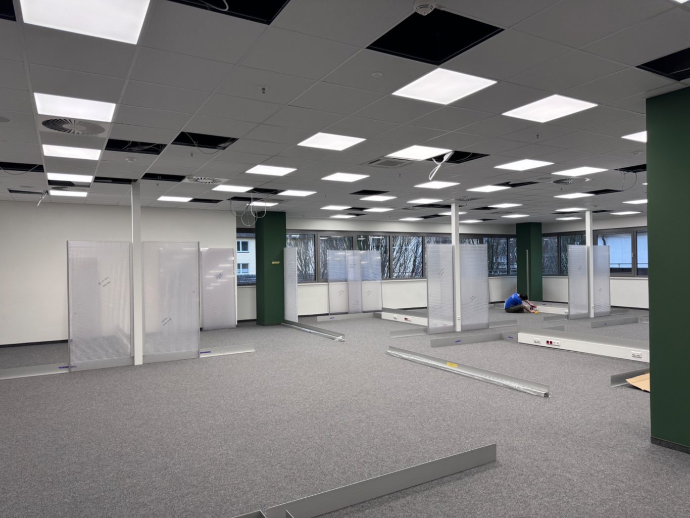 Feininstallation während der Einrichtung des Betreibers